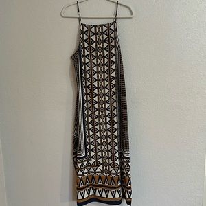 TOPSHOP geometric print, spaghetti strap dress